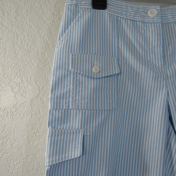 COPY - Izod Pants Sz 4 Striped Capri Cropped Cargo - Picture 5 of 15
